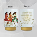 Woman With God LED candle