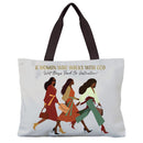 Woman with God Canvas Bag