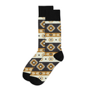 Kuba Black Patterned Men Socks