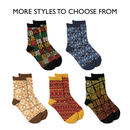 Bogolan Gradient Patterned Women's Quarter Sock