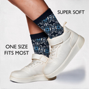 Kasai Blue Patterned Women's Quarter Sock