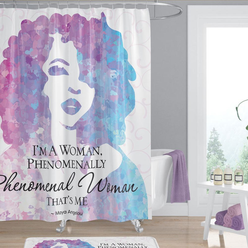 MAYA ANGELOU PHENOMENAL WOMAN SHOWER CURTAIN