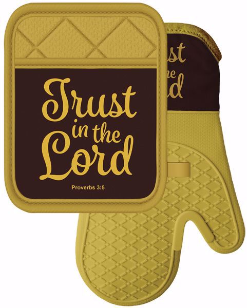 TRUST IN THE LORD MITT/POT HOLDER SET