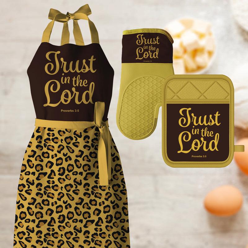 TRUST IN THE LORD MITT/POT HOLDER SET