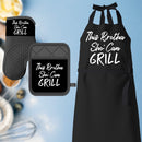 THIS BROTHA SHO CAN GRILL MITT/POT HOLDER SET
